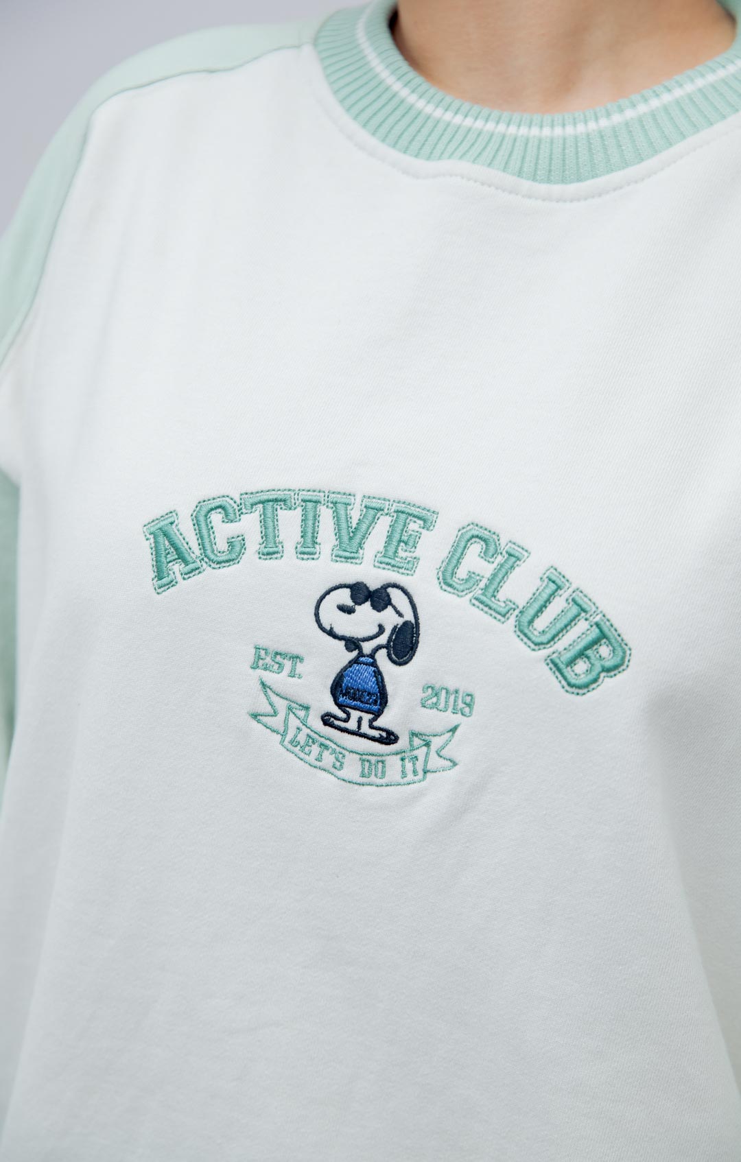 Active Club Embroidered Mint Sweatshirt